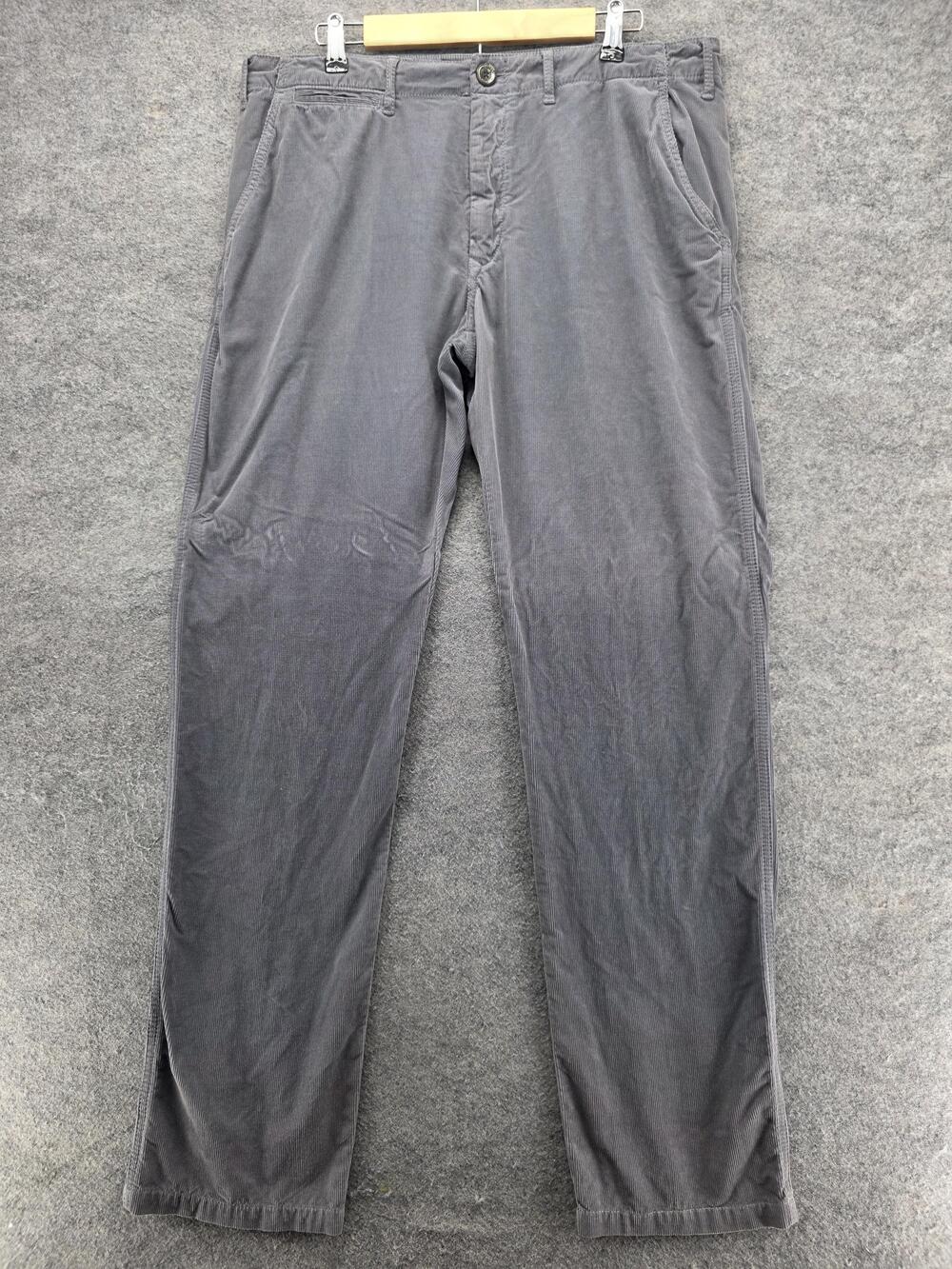 Halsey Pants Mens 36x35 Gray Corduroy Stretch Chino Casual Pockets Everyday